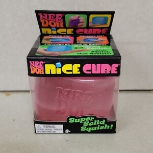 Nee Doh Nice Cube - Pink Super Solid Squish